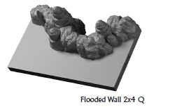 Flooded Caverns Walls 2x4 - 28 mm / 1" - DragonLock - DND - Pathfinder - RPG - Dungeon & Dragons - Terrain - Fat Dragon Games