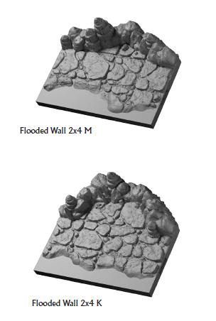 Flooded Caverns Walls 2x4 - 28 mm / 1" - DragonLock - DND - Pathfinder - RPG - Dungeon & Dragons - Terrain - Fat Dragon Games