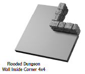 Flooded Dungeon Outside and Inside Corners - 28 mm / 1" - DragonLock - DND - Pathfinder - RPG - Dungeon & Dragons - Terrain - Fat Dragon Games