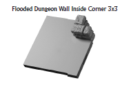 Flooded Dungeon Outside and Inside Corners - 28 mm / 1" - DragonLock - DND - Pathfinder - RPG - Dungeon & Dragons - Terrain - Fat Dragon Games