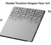 Flooded Transitional Floors - 28 mm / 1" - DragonLock - DND - Pathfinder - RPG - Dungeon & Dragons - Terrain - Fat Dragon Games