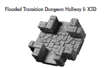 Flooded Transitional Hallway 1in - 28 mm / 1" - DragonLock - DND - Pathfinder - RPG - Dungeon & Dragons - Terrain - Fat Dragon Games