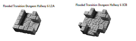 Flooded Transitional Hallway 1in - 28 mm / 1" - DragonLock - DND - Pathfinder - RPG - Dungeon & Dragons - Terrain - Fat Dragon Games