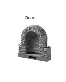 Flooded Dungeon Door - 28 mm / 1" - DragonLock - DND - Pathfinder - RPG - Dungeon & Dragons - Terrain - Fat Dragon Games