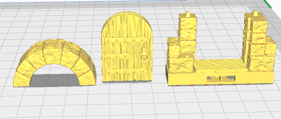 Dungeon Wood Door - 28 mm / 1" - DragonLock - DND - Pathfinder - RPG - Dungeon & Dragons - Terrain - Fat Dragon Games