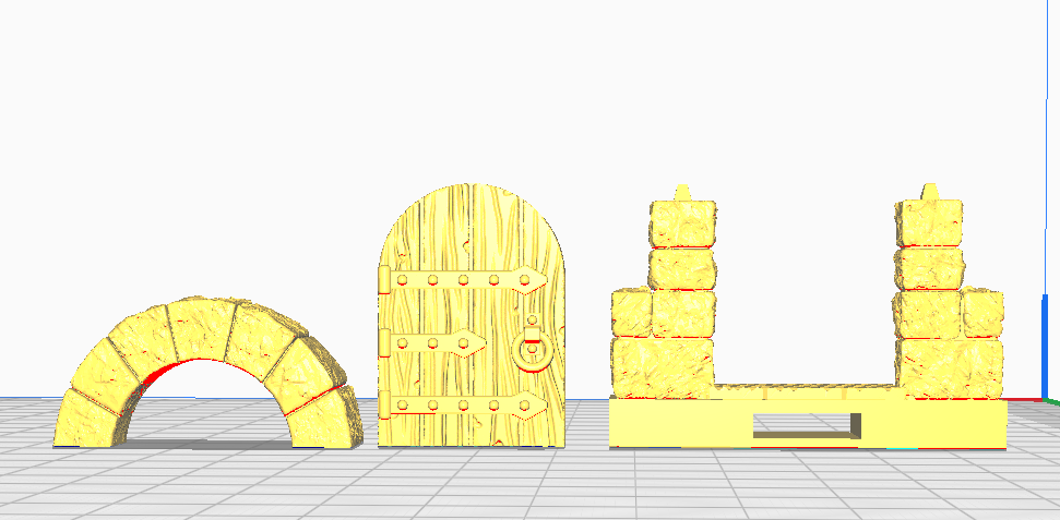 Dungeon Wood Door - 28 mm / 1" - DragonLock - DND - Pathfinder - RPG - Dungeon & Dragons - Terrain - Fat Dragon Games