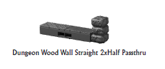 Dungeon Wood Wall Straights - 28 mm / 1" - DragonLock - DND - Pathfinder - RPG - Dungeon & Dragons - Terrain - Fat Dragon Games
