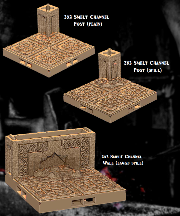 Dwarven Kingdom Smeltery Part 1 - Pathfinder - Dungeons & Dragons - RPG - Tabletop-Terrain - 28 mm / 1"- Aether Studios