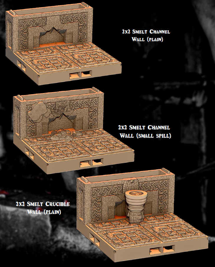 Dwarven Kingdom Smeltery Part 1 - Pathfinder - Dungeons & Dragons - RPG - Tabletop-Terrain - 28 mm / 1"- Aether Studios