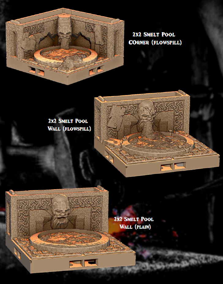 Dwarven Kingdom Smeltery Part 1 - Pathfinder - Dungeons & Dragons - RPG - Tabletop-Terrain - 28 mm / 1"- Aether Studios