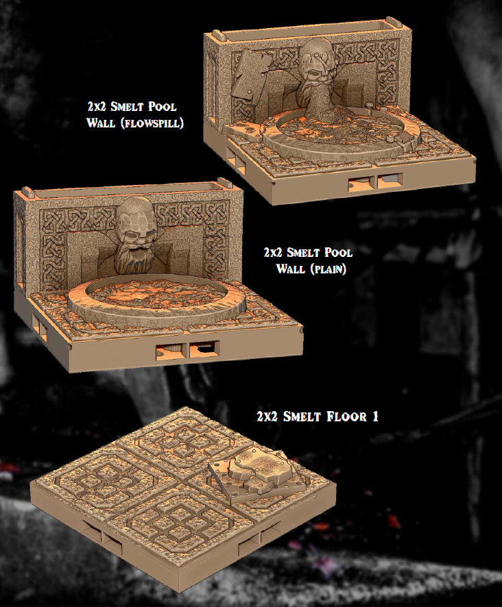 Dwarven Kingdom Smeltery Part 1 - Pathfinder - Dungeons & Dragons - RPG - Tabletop-Terrain - 28 mm / 1"- Aether Studios