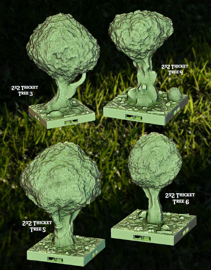 Peaceful Trees - Pathfinder - Dungeons & Dragons - RPG - Tabletop-Terrain - 28 mm / 1"- Aether Studios