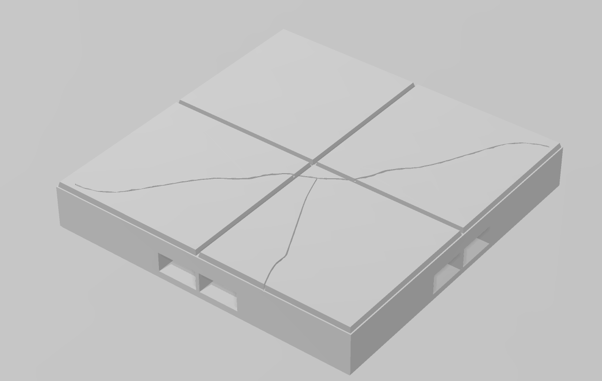 Cracked Marble Floors - Pathfinder - Dungeons & Dragons - RPG - Tabletop-Terrain - 28 mm / 1"- Aether Studios