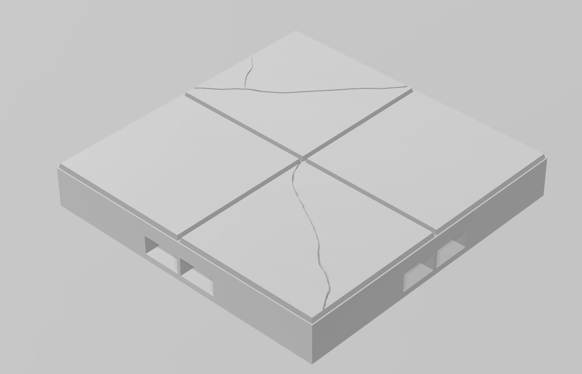 Cracked Marble Floors - Pathfinder - Dungeons & Dragons - RPG - Tabletop-Terrain - 28 mm / 1"- Aether Studios