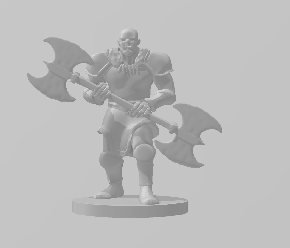 Half Orc Barbarian Mini - DND - Pathfinder - Dungeons & Dragons - RPG - Tabletop - mz4250- Miniature-28mm-1"Scale