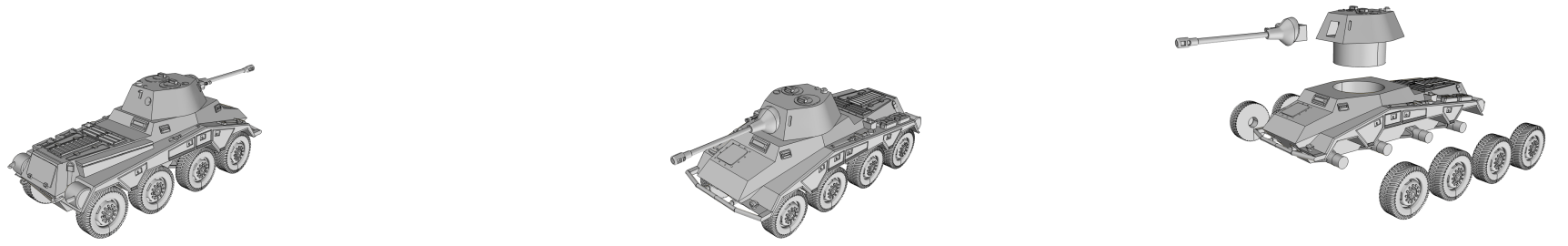 Sd.Kfz 234 2 - German Army - 28mm Scale - wargame3d