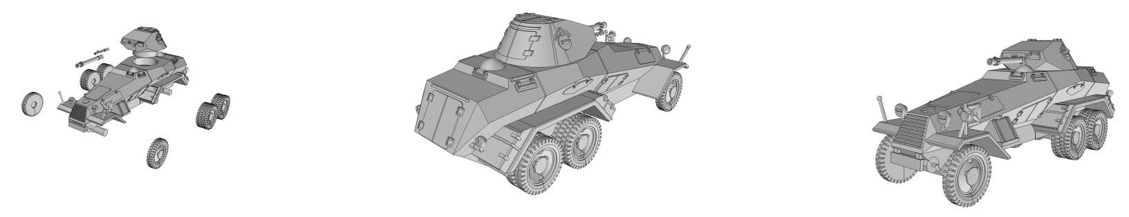 Sd.Kfz 231 - German Army - 28mm Scale - wargame3d