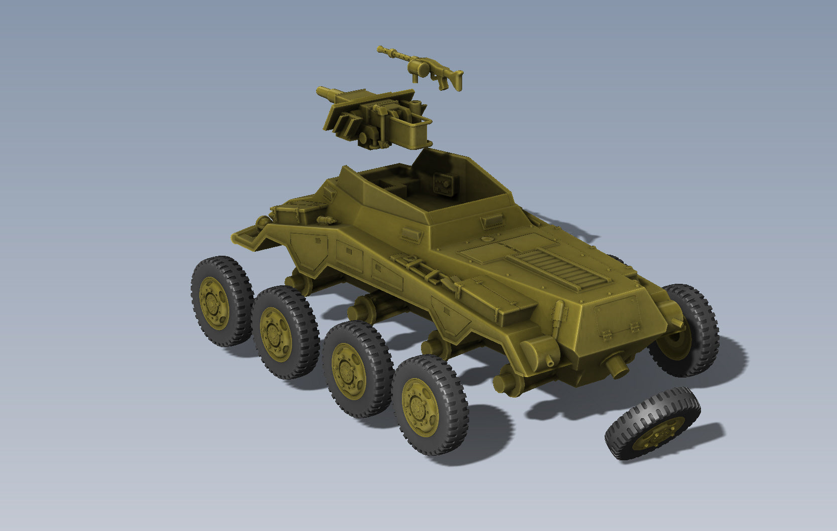 Sd.Kfz.234-3- Stummel (Gerät 94) - German Army - 28mm Scale - wargame3d