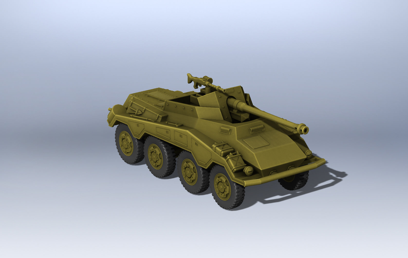 Sd.Kfz.234-4 - Pak-wagen with 7.5cm PAK40 (Gerät 96) - German Army - 28mm Scale - wargame3d