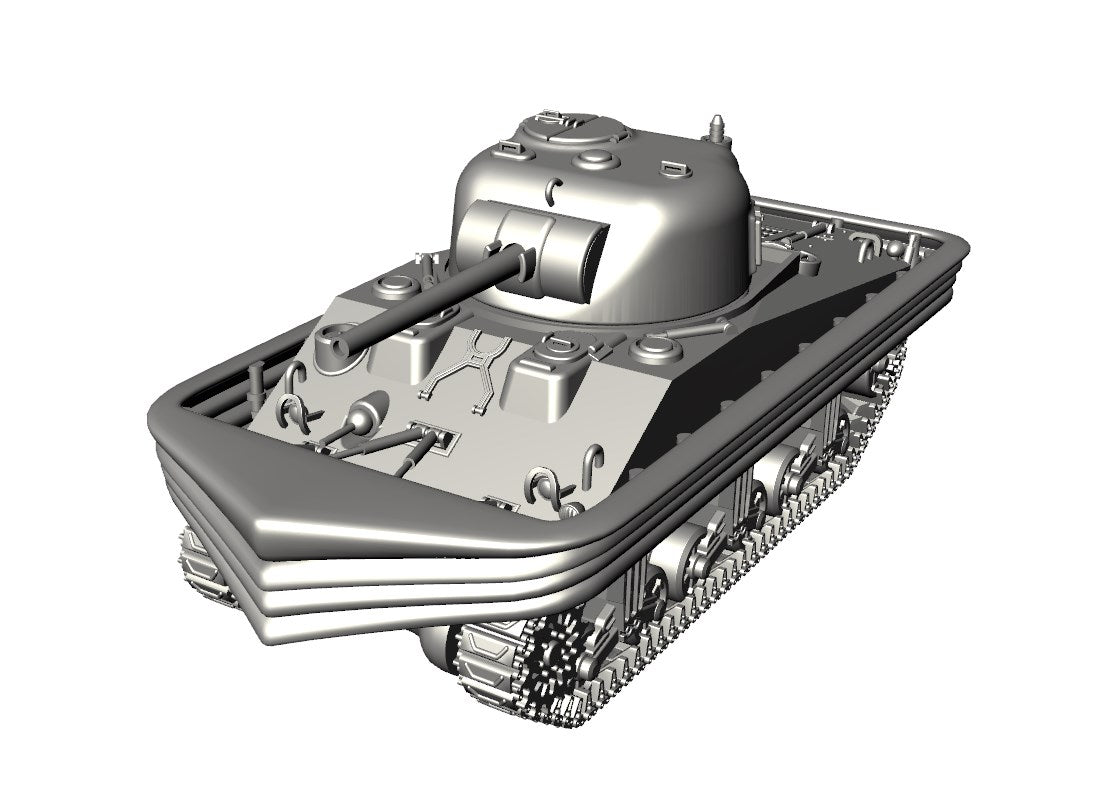 Sherman Duplex Drive - Donald Duck - US Army - wargame3d- 28mm Scale