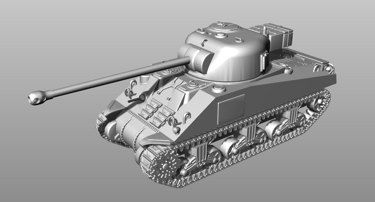 Sherman Firefly IC - UK Army - 28mm Scale - wargame3d