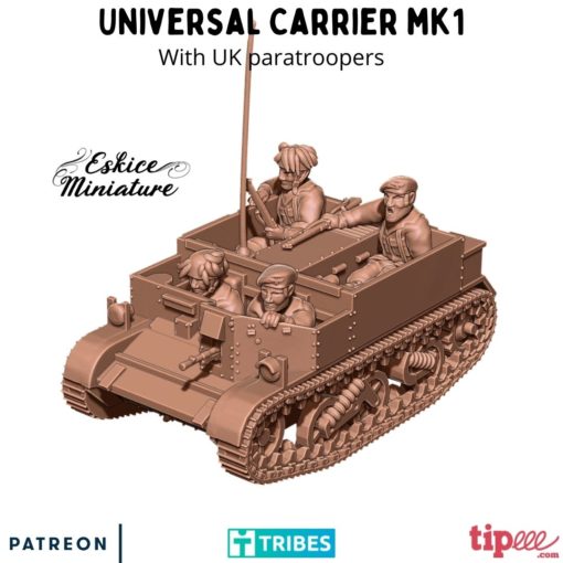 MK1 Universal Carrier - Royal Army - 28mm - Eskice Miniature