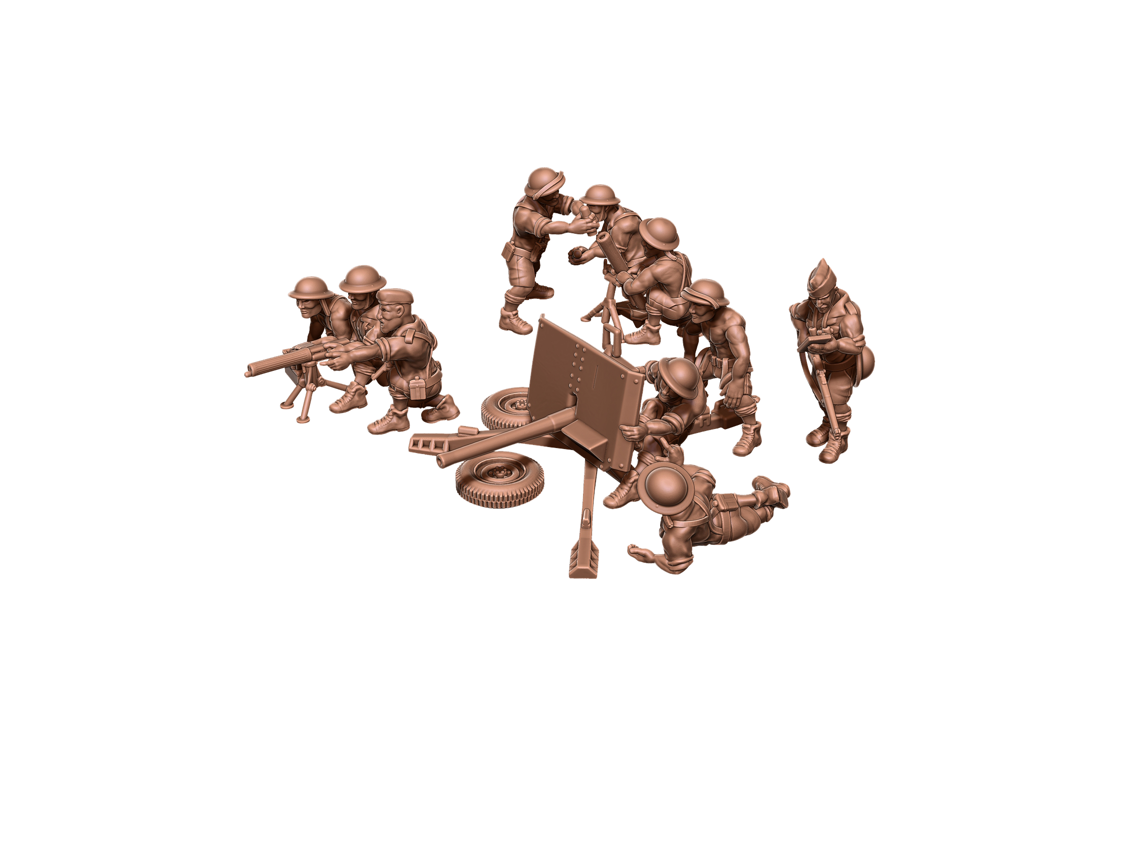 English infantry support Africa - British Army - 28mm - Eskice Miniature