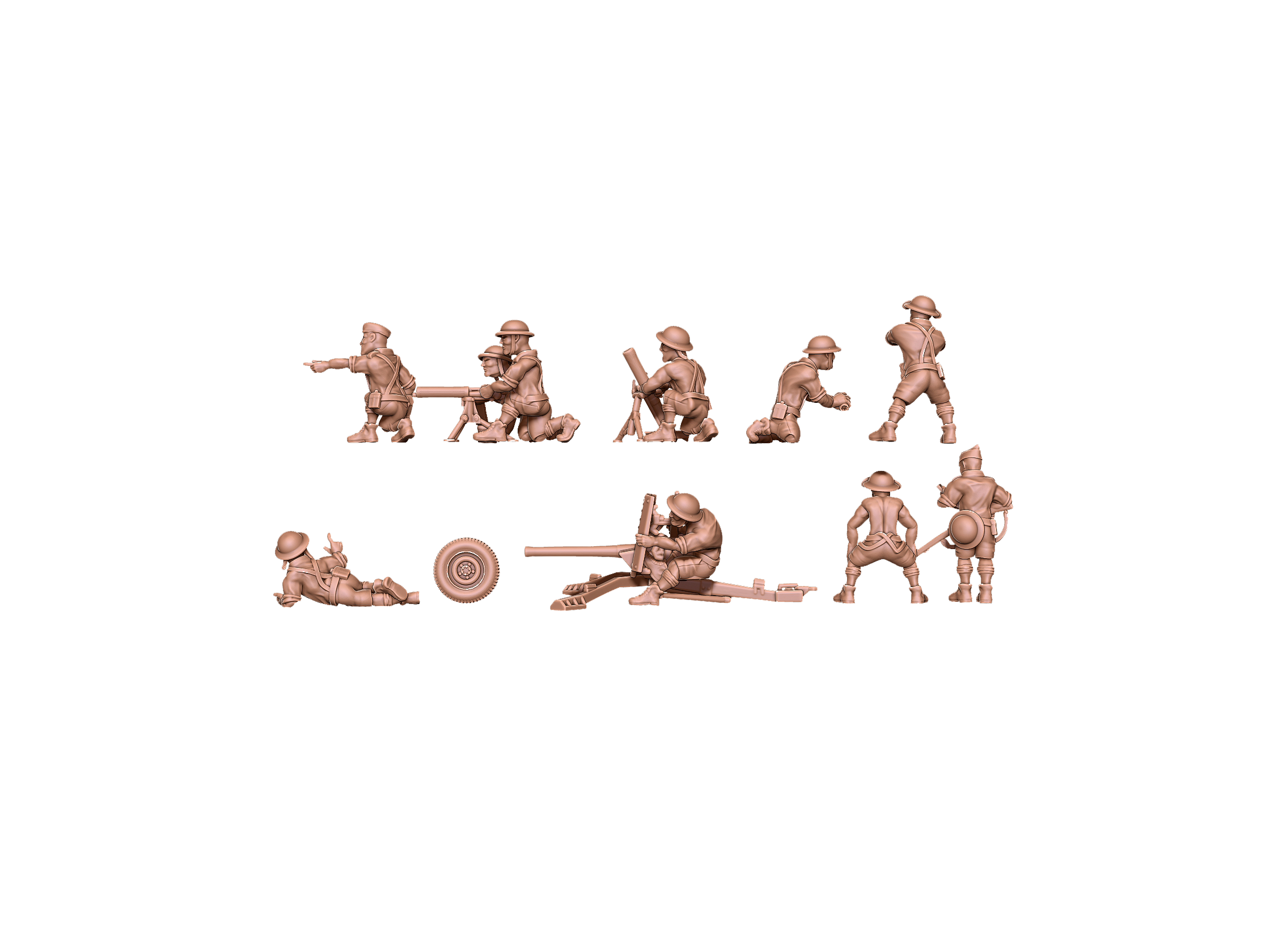 English infantry support Africa - British Army - 28mm - Eskice Miniature