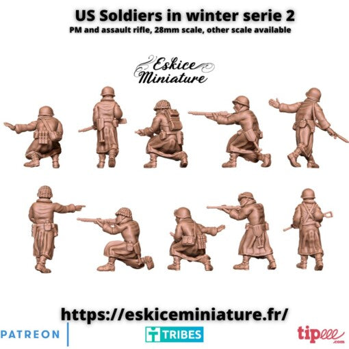 US Soldiers in Winter Series 2 - United States Army - 28mm - Eskice Miniature
