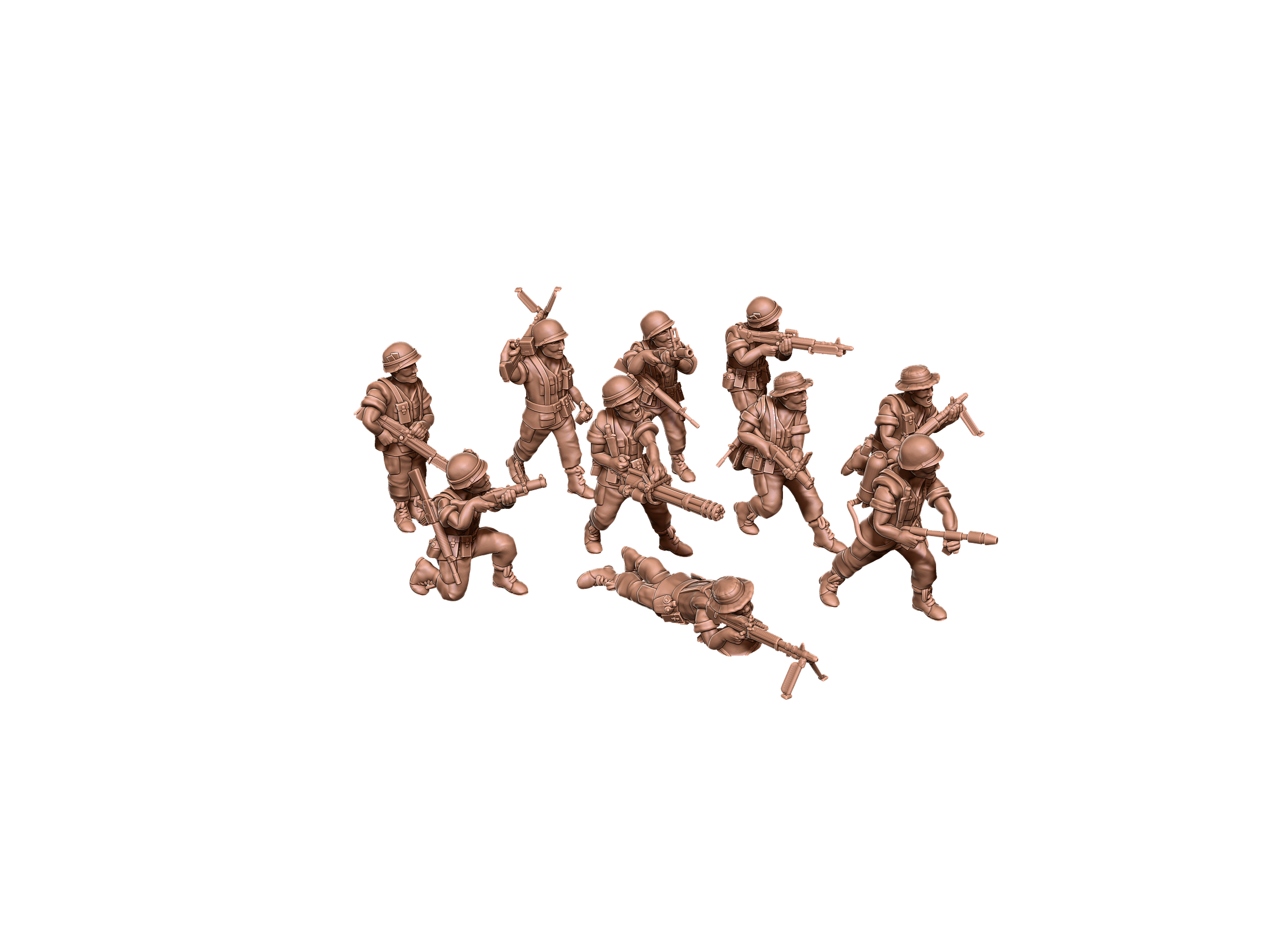 US Marines Set 2 - Vietnam - 10 minis - USMC - 28mm - Eskice Miniature
