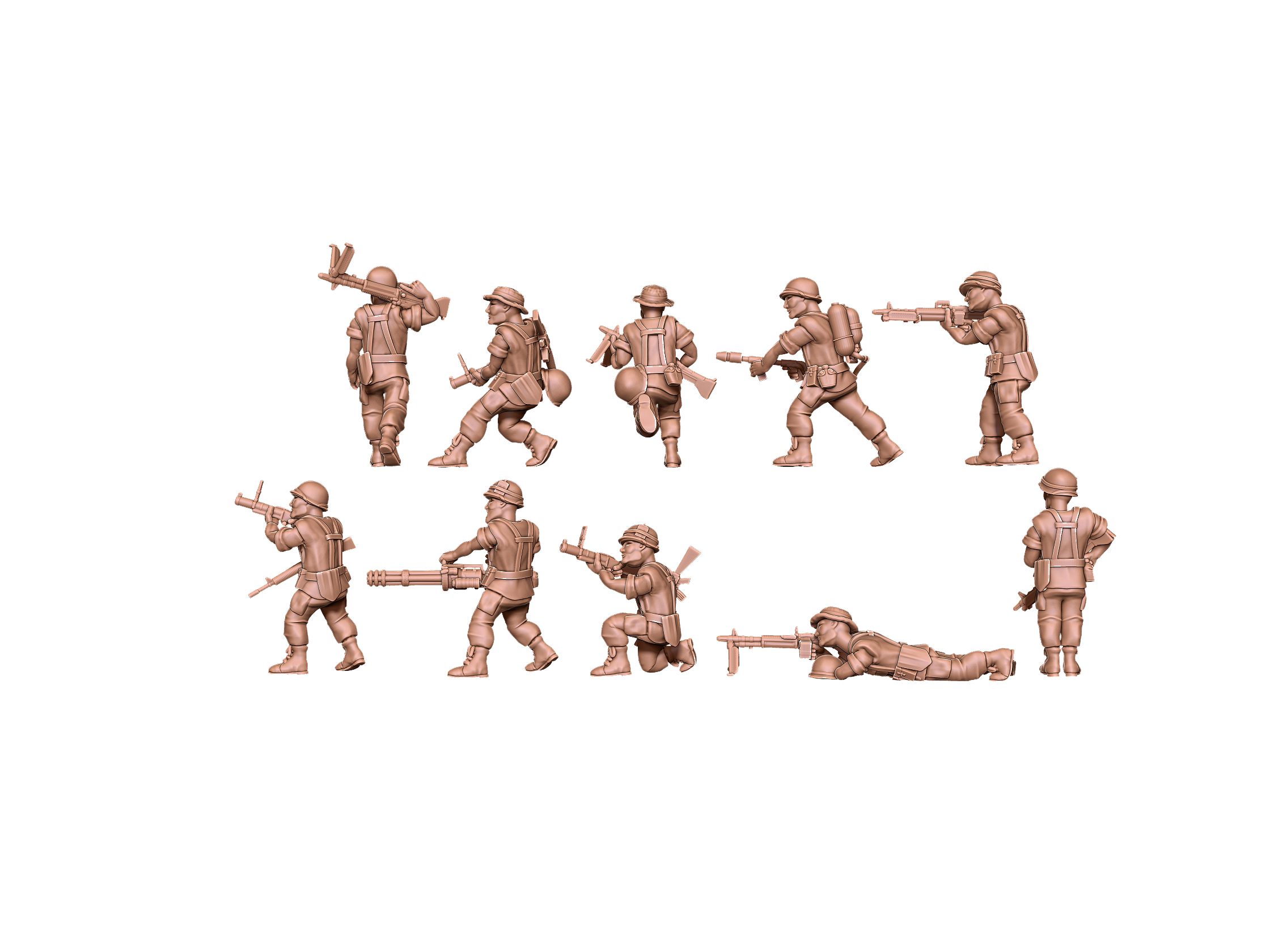 US Marines Set 2 - Vietnam - 10 minis - USMC - 28mm - Eskice Miniature
