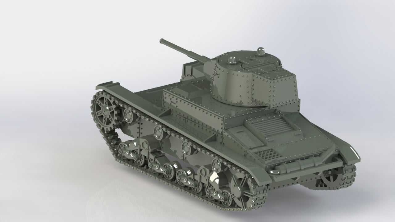 Vickers Mk E type A - UK Army - 28mm Scale - wargame3d