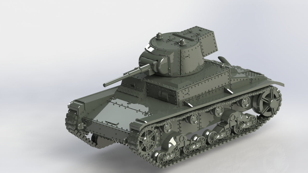 Vickers Mk E type A - UK Army - 28mm Scale - wargame3d