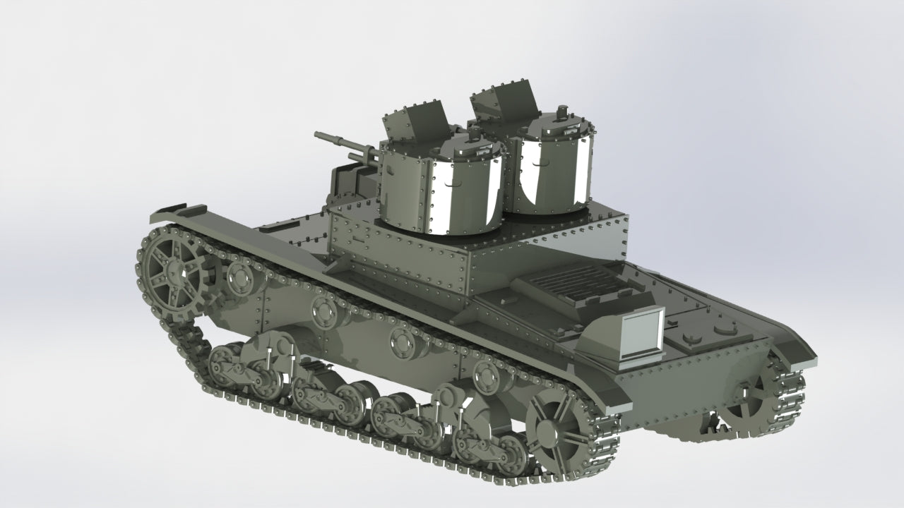 Vickers Mk E type B - UK Army - 28mm Scale - wargame3d