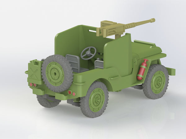 Willys MB Ford GPW  - US Army - Bolt Action - wargame3d- 28mm Scale