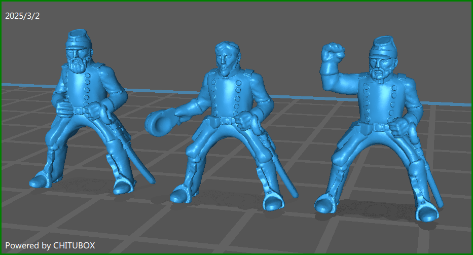 15mm ACW Generals with Kepi 1 - 3 Minis - MC Minis