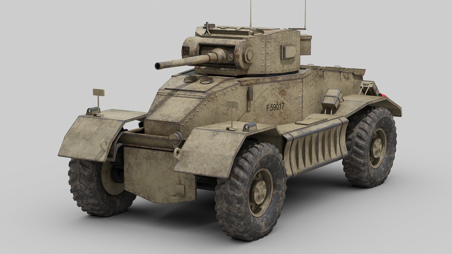 AEC Armoured Car Mk.I - UK Army - 28mm Scale - wargame3d