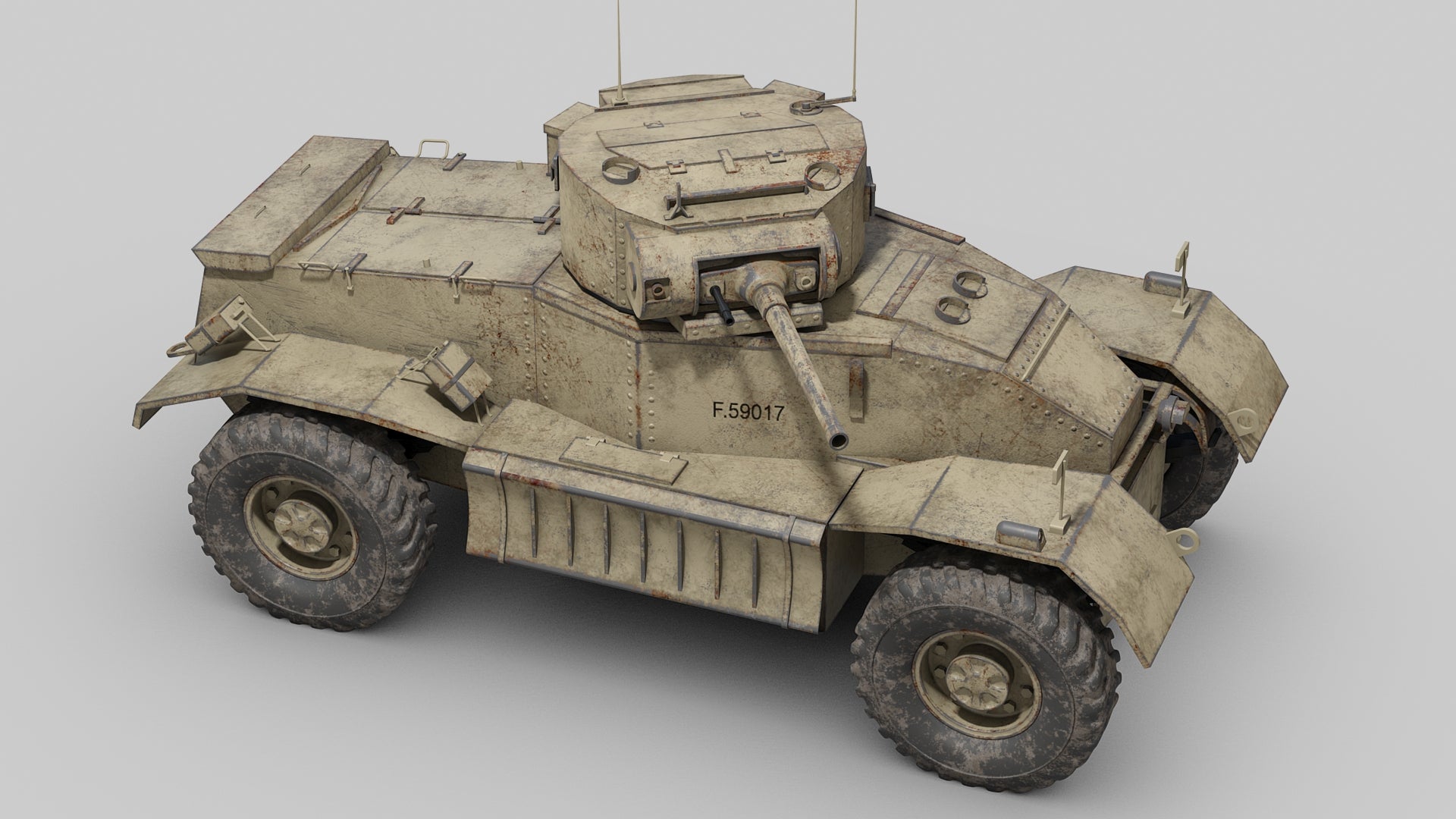 AEC Armoured Car Mk.I - UK Army - 28mm Scale - wargame3d