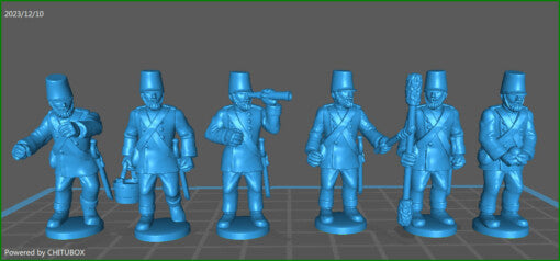 28mm Austrian Artillery 1850-66 - 6 minis - MC Mini