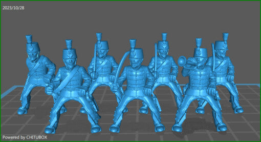 28mm Austrian Hussars 1850-61 - 7 minis - MC Mini