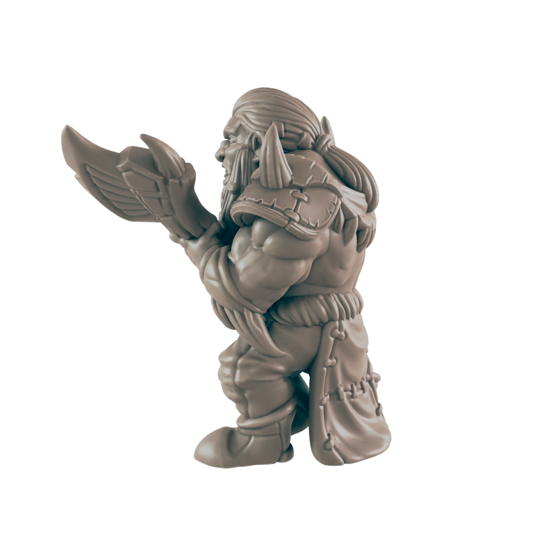 Barbarian Dwarf Male - Everyday Heroes - Minis - EC3D - - Dungeons & Dragons - RPG - Tabletop - EC3D - Miniature