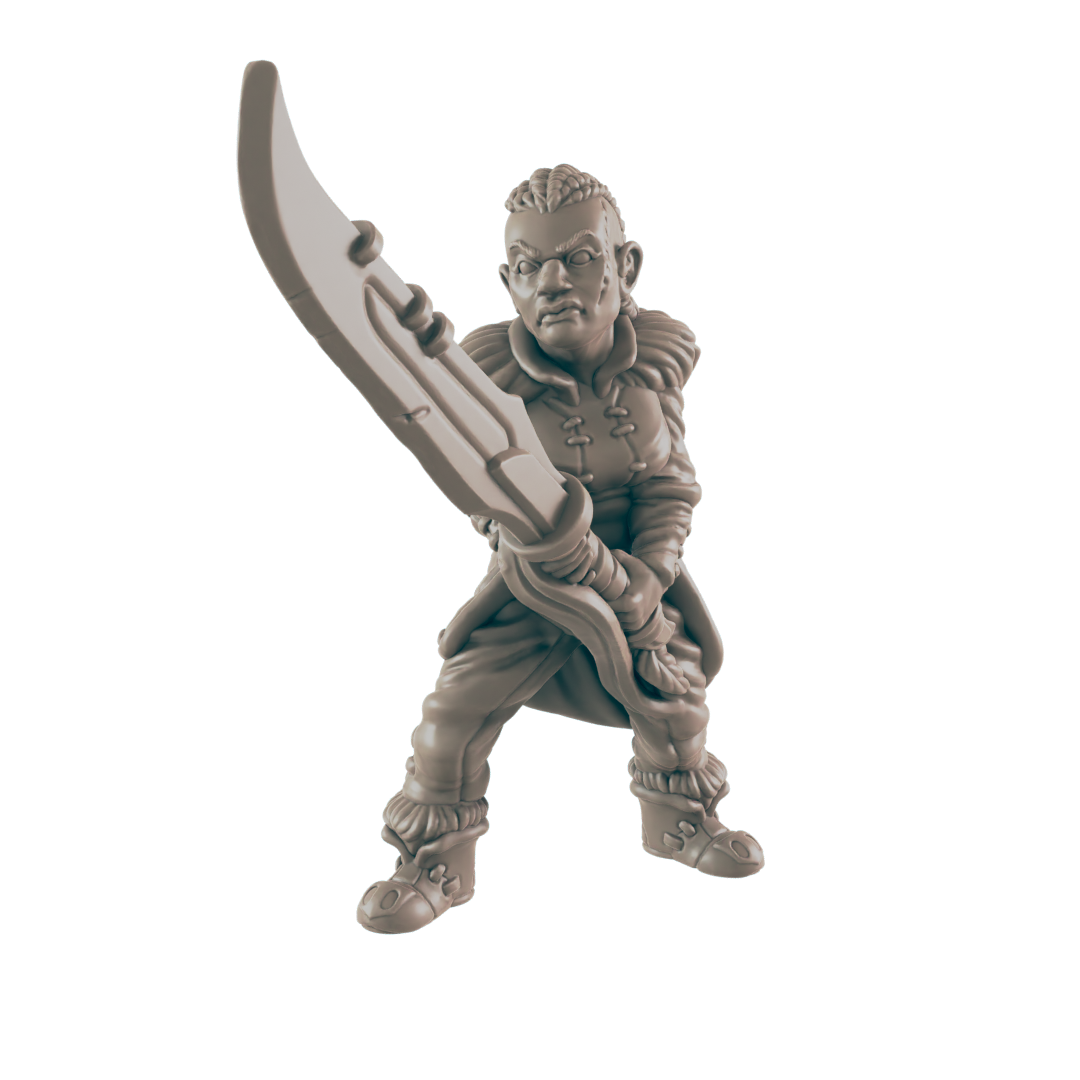 Barbarian Goliath Female - Everyday Heroes - Minis - EC3D - - Dungeons & Dragons - RPG - Tabletop - EC3D - Miniature
