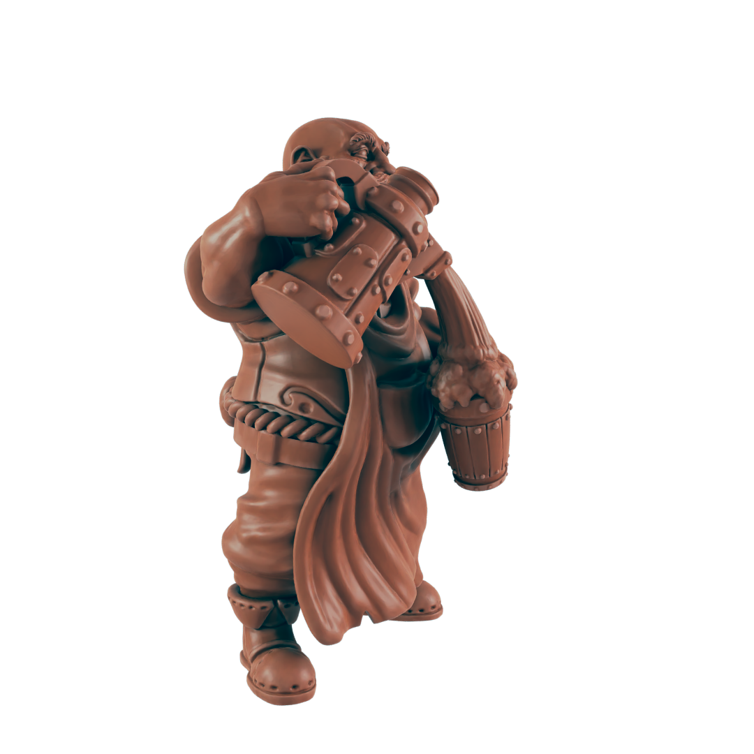 Bartender - Bolts and Brimstone - Mini - EC3D - Steampunk - SciFi RPG