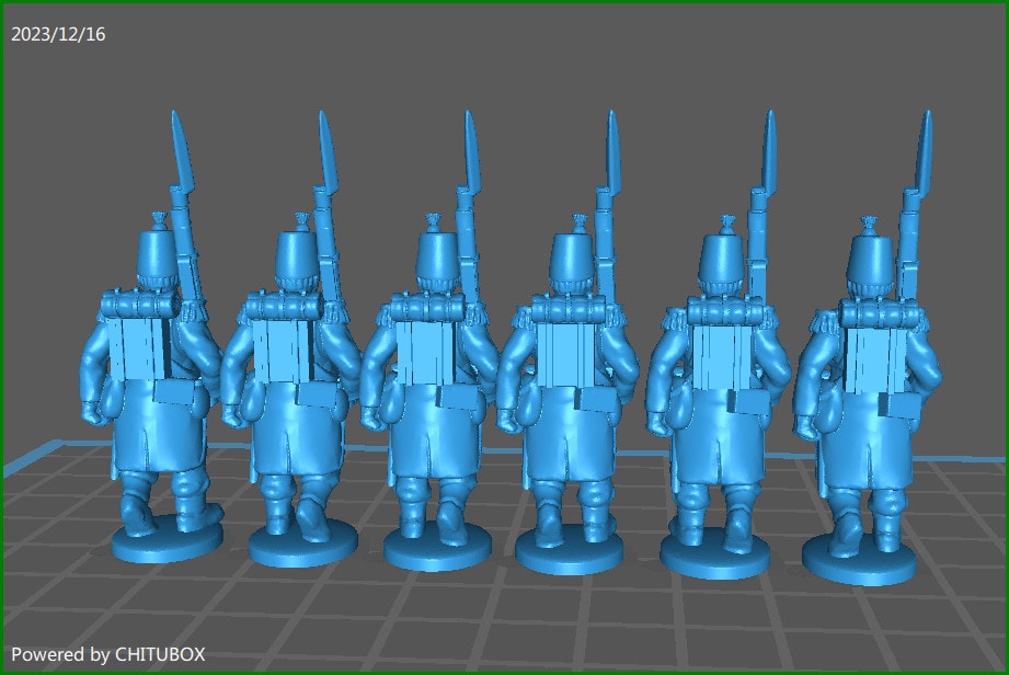 28mm Neapolitan army inf rgt elites1859-61 marching - 6 Minis