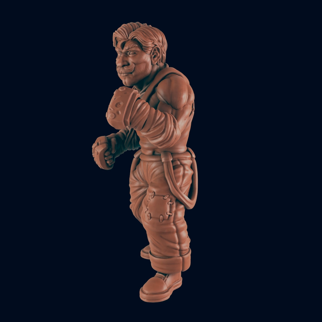 The Boxer - Bolts and Brimstone - Minis - EC3D - Steampunk - SciFi RPG