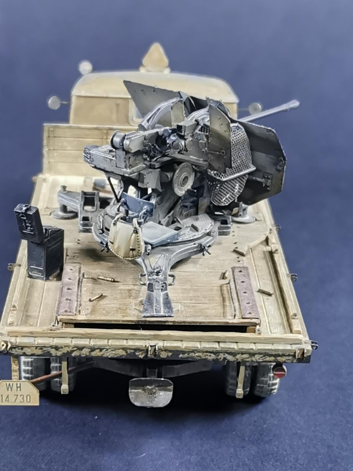 Opel Blitz with FLAK38 20mm with armored cab (+15cm Panzerwerfer) - Germany - wargame3d - 28mm Scale