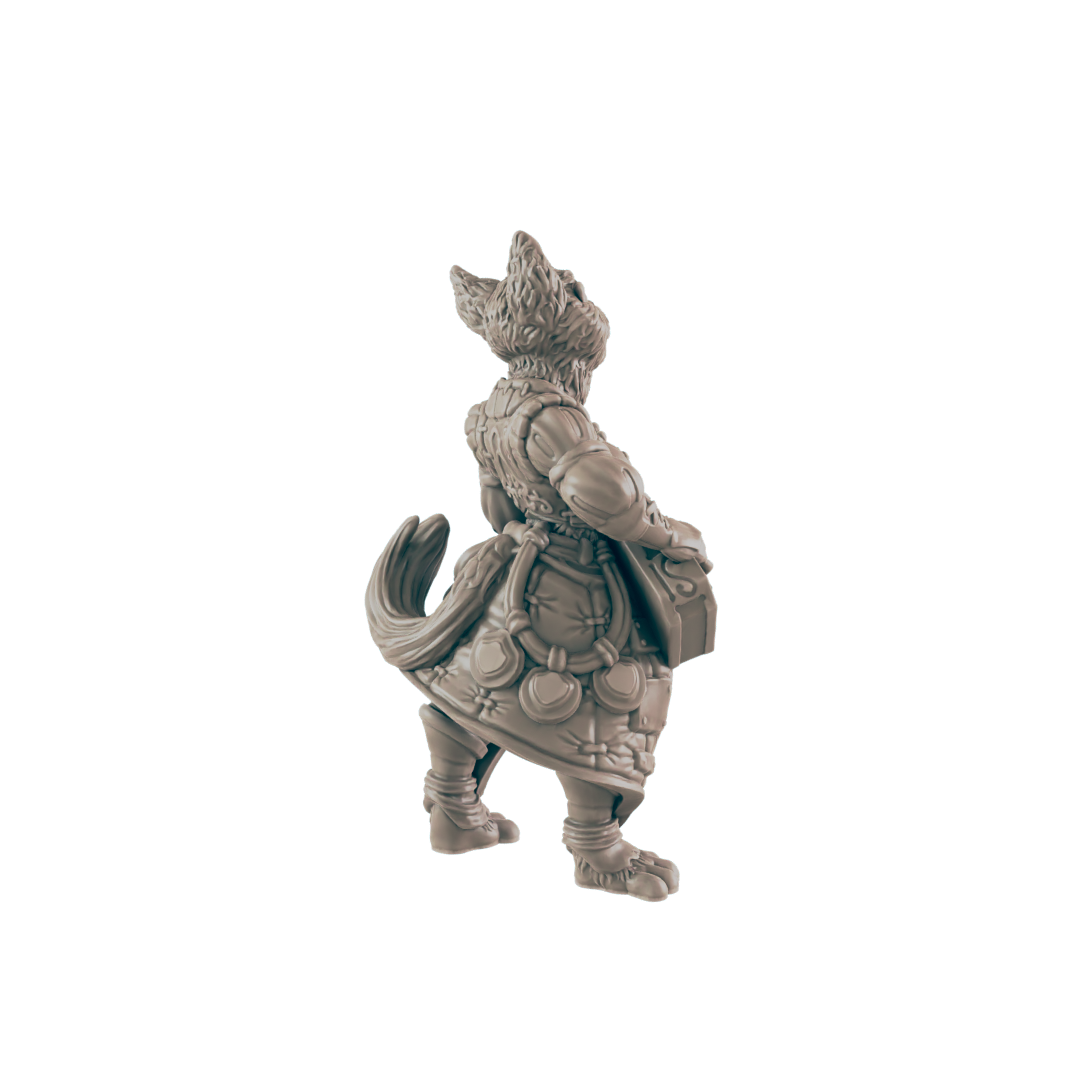 Catfolk Female Musician - Everyday Folk - Mini - EC3D - - Dungeons & Dragons - RPG - Tabletop - EC3D - Miniature