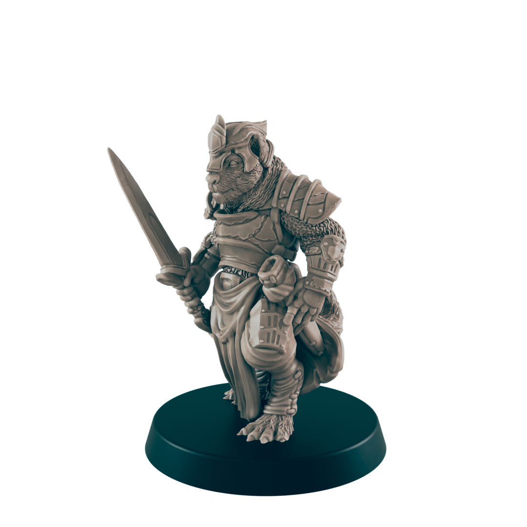 Catfolk Guardsmen - Everyday Folk - Mini - EC3D - - Dungeons & Dragons - RPG - Tabletop - EC3D - Miniature