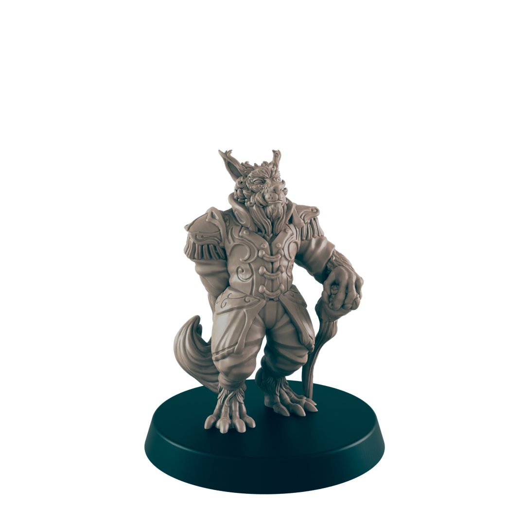 Catfolk Noble - Everyday Folk - Minis - EC3D - - Dungeons & Dragons - RPG - Tabletop - EC3D - Miniature