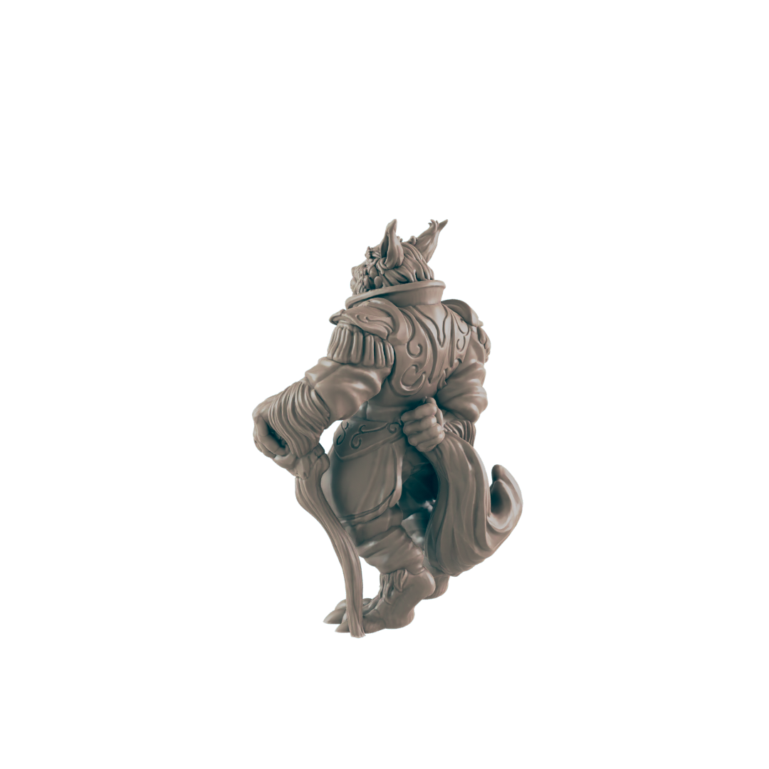 Catfolk Noble - Everyday Folk - Minis - EC3D - - Dungeons & Dragons - RPG - Tabletop - EC3D - Miniature